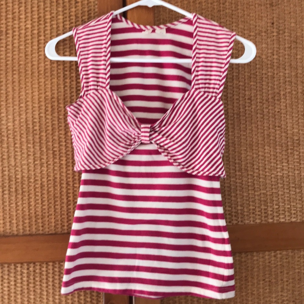 Moth stripped tank top Xs